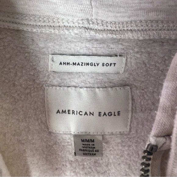 American eagle sweater hoodie pullover half zip camo camouflage beige sandy - Picture 5 of 7